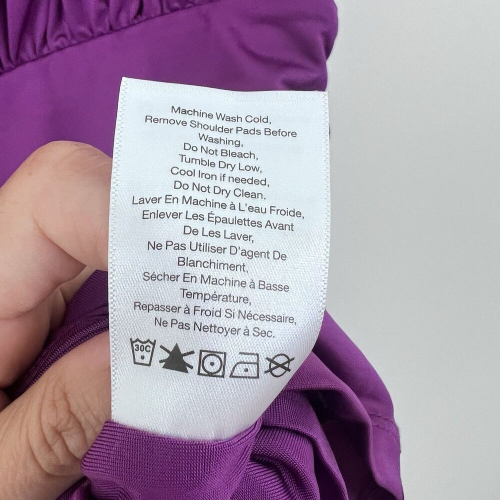 Veronica Beard Bora Dress 8 Dark Violet Ruched Sleeveless Bodycon Mini NWT $448 - Picture 13 of 14